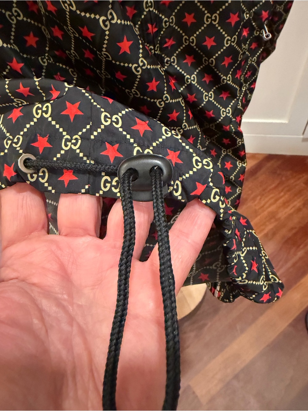 Gucci Unisex Windbreaker Jacket Red Star and GG Motif - Picture 9 of 15